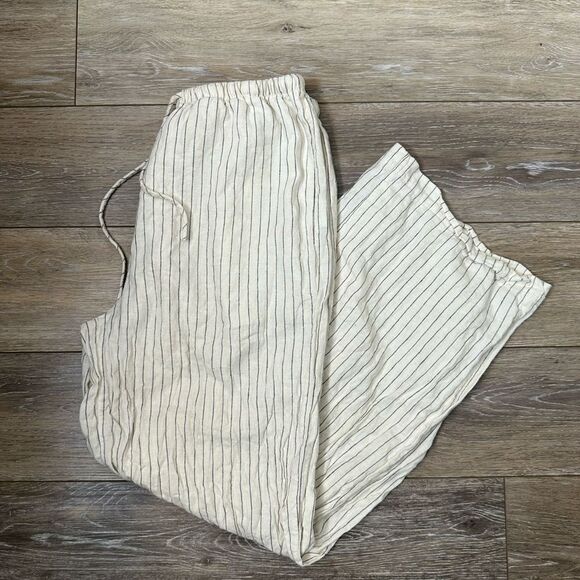 Cotton On Striped Linen Viscose Pants Sz 4 - Picture 1 of 6